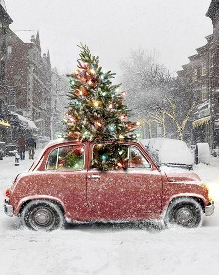 Fiat 500 Christmas Wallpaper