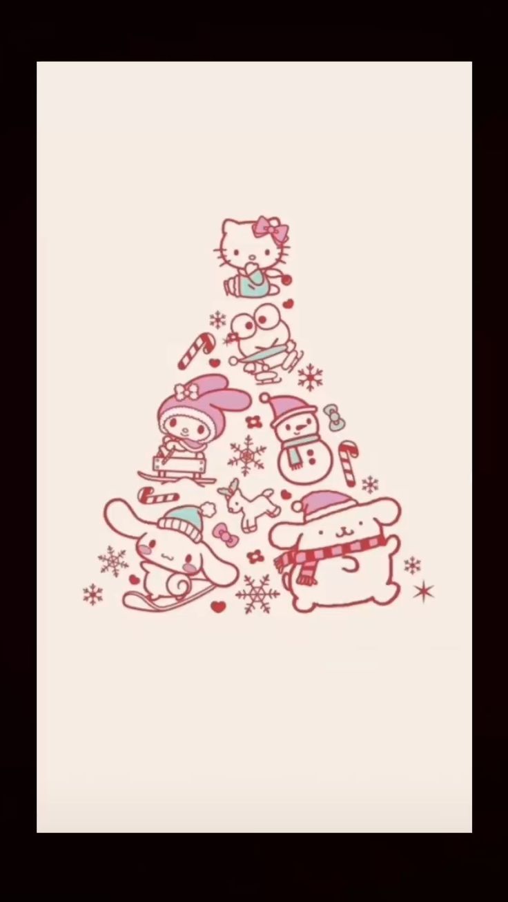 Mocha Sanrio Christmas Wallpaper