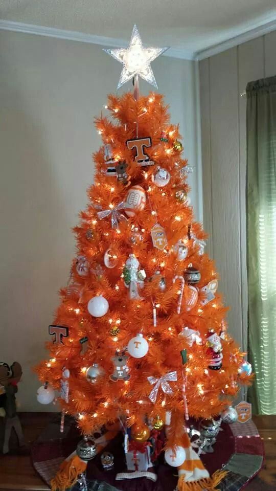 Orange Christmas Tree Wallpaper