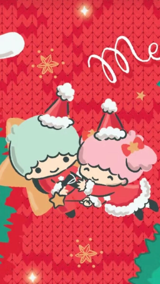 Sanrio Christmas Wallpaper Blue