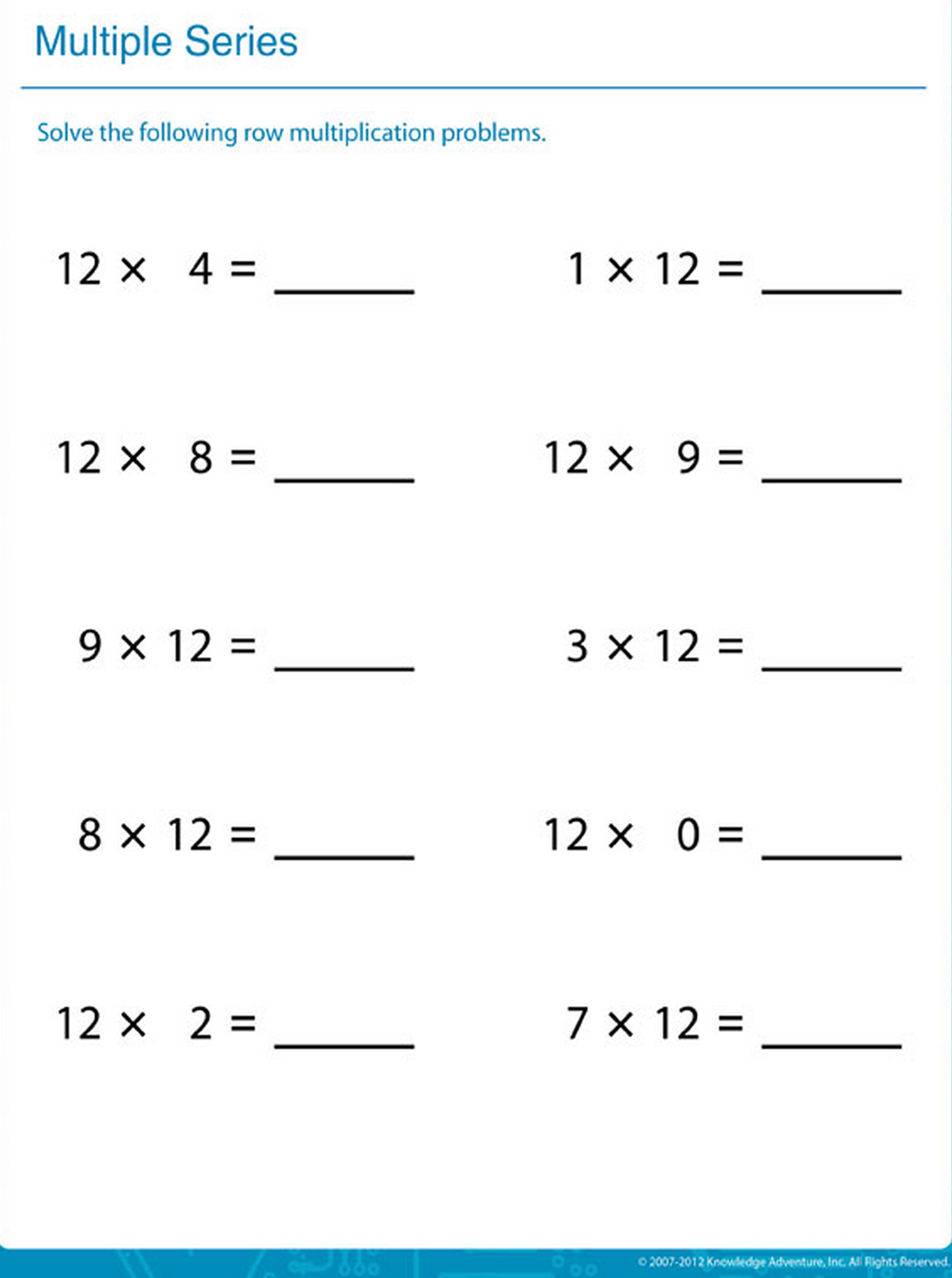 30 Fourth Grade Multiplication Worksheets