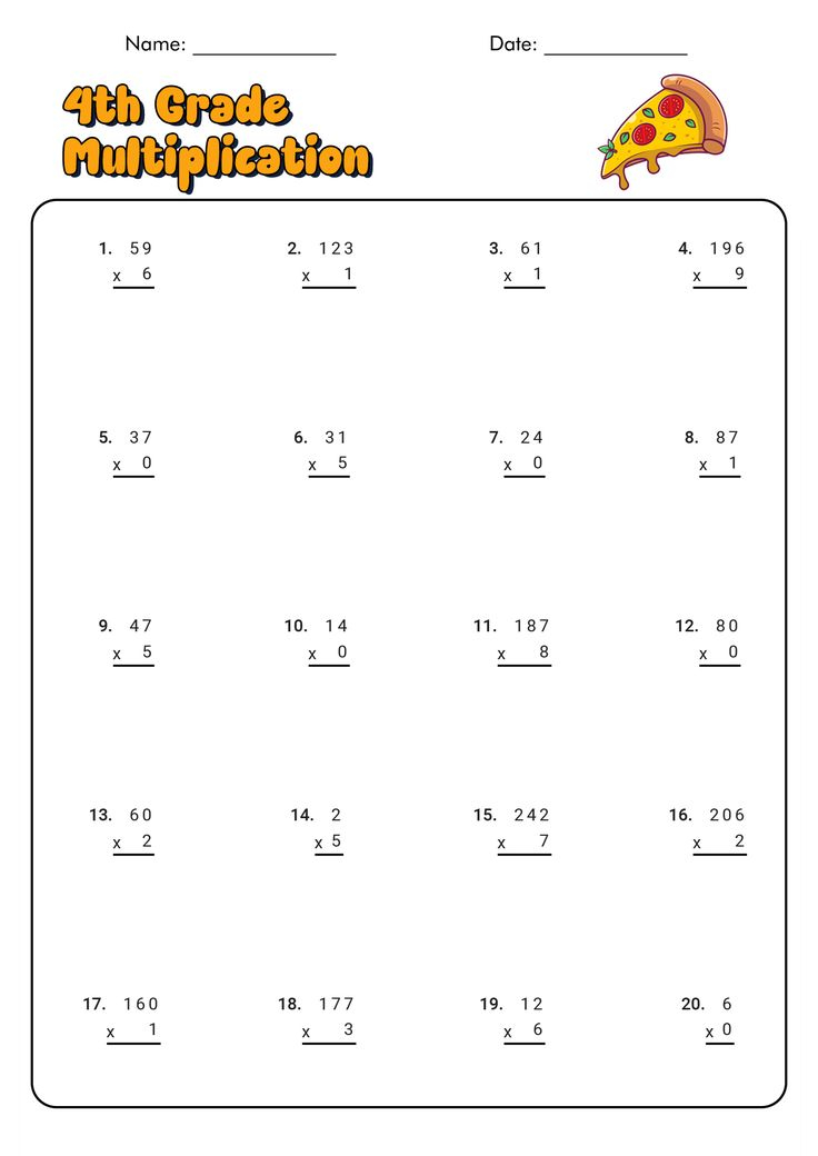 30 Fourth Grade Multiplication Worksheets