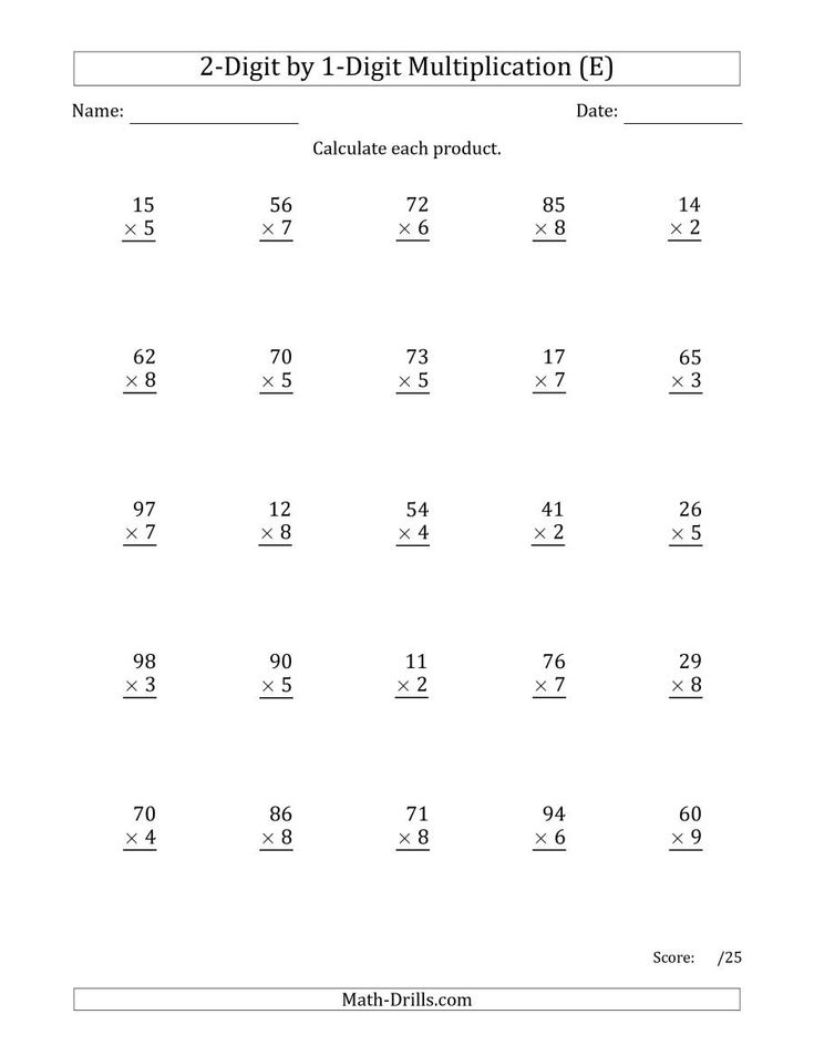 30 Fourth Grade Multiplication Worksheets