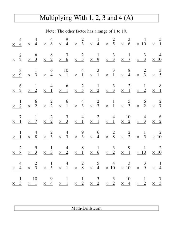 30 Multiplication Sheets 3Rd Grade