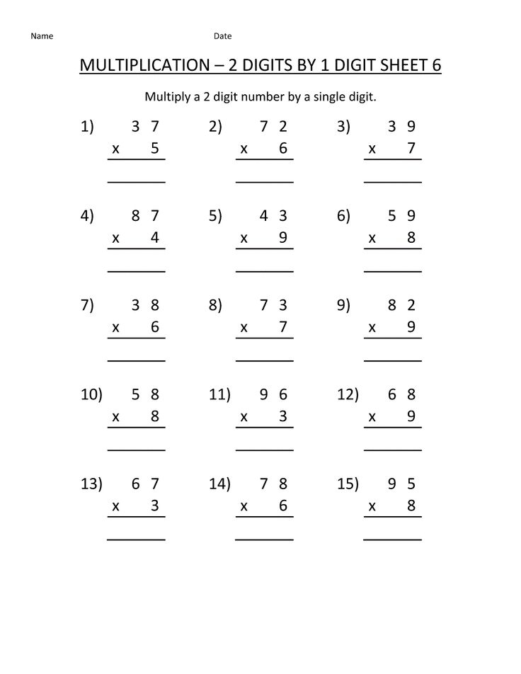 30 Multiplication Sheets 3Rd Grade