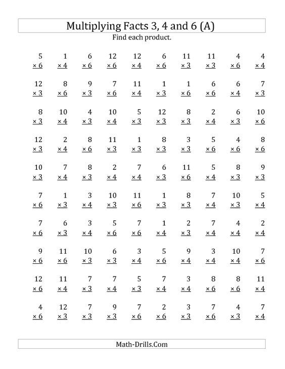 30 Multiplication Sheets 3Rd Grade